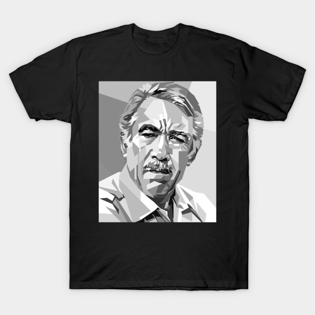 Anthony Quinn Grayscale Illustration T-Shirt by RJWLTG